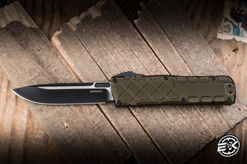 Guardian Tactical Apex OTF Automatic Knife OD Green Aluminum 3.4" MagnaCut Drop Point TT Black 168211