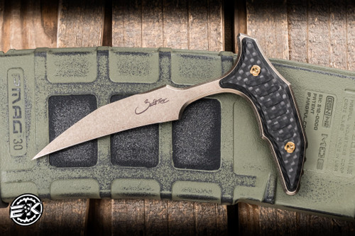 Microtech Marfione Select Bee Push Dagger Bronze Titanium/Carbon Fiber 2.5" Bronze Stonewash 218-13MS2