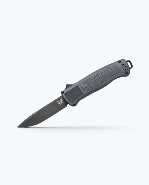 Benchmade Shootout OTF Automatic Knife Dark Grey Grivory 3.5" S30V Drop Point DLC Battlewash 5371BK-05