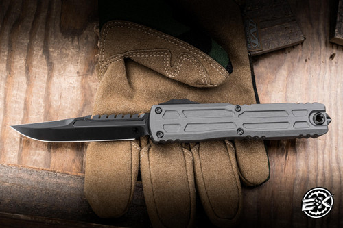 Microtech Ultratech EX Gen III ZBP Interceptor OTF Knife Natural Clear Aluminum 3.5" M390 DLC 1117EX-1DLCTNCS