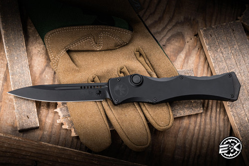 Microtech Marfione Select Halo IV OTF Knife Anodized Aluminum 3.8" M390 Clip Point DLC Apocalyptic 1150-1DLCTMS1