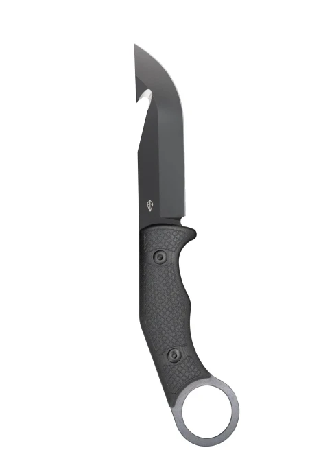 Daily Carry Co. Garuda Fixed Blade Knife G10 3.62" 14C28N Drop Point Tactical Hook Black