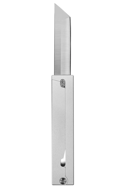 Daily Carry Co. Parachute Lightweight EDC Gravity Knife Grey Aluminum 2.76" 14C28N Tanto