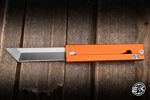 Daily Carry Co. Parachute Lightweight EDC Gravity Knife Orange Aluminum 2.76" 14C28N Tanto