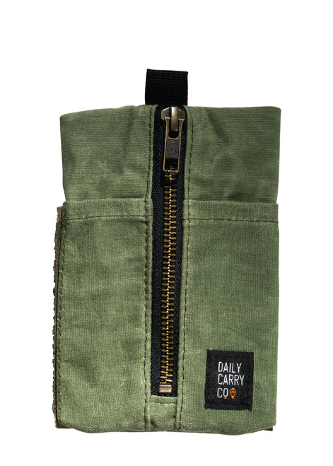 Daily Carry Co. Rigger Pouch 4 x 6 Waxed Canvas, Green