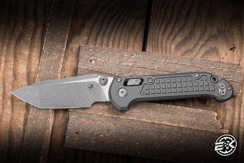 Microtech LUDT Ram-Lok Manual Folding Knife Natural Clear Frag Aluminum 3.4" M390 Tanto Apocalyptic 1136RL-10APFRNC