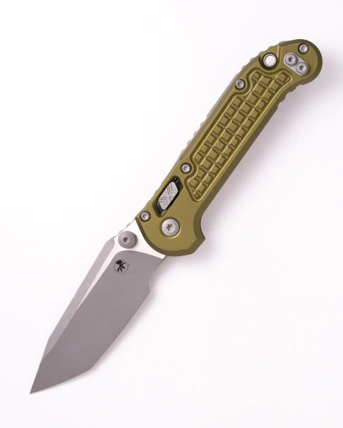 Microtech LUDT Ram-Lok Manual Folding Knife OD Green Frag Aluminum 3.4" M390 Tanto Apocalyptic 1136RL-10APFROD