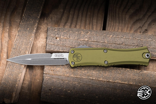 Microtech Hera II Mini OTF Automatic Knife OD Green Aluminum 3" M390 Bayonet Apocalyptic 1701M-10APOD
