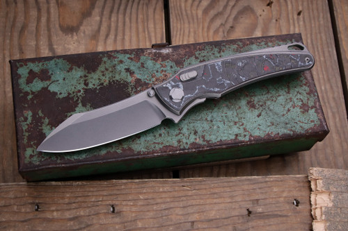 Hawk Knives Talon Titanium Brightwashed/Santa Clara Carbon Overlay 3.5" M390