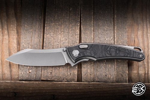 Hawk Knives Talon Titanium Brightwashed/Black Ops Marble Overlay 3.5" M390