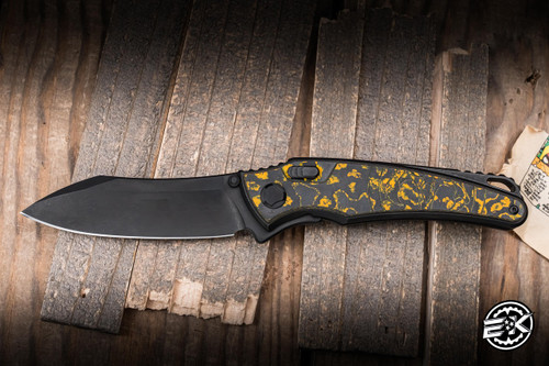 Hawk Knives Talon Titanium/Neon Orange Carbon Overlay 3.5" M390 DLC