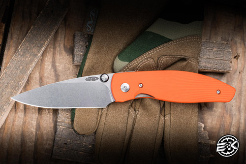 Three Rivers Manufacturing ATOM Folding Knife Hunter Orange G10 3.5" MagnaCut