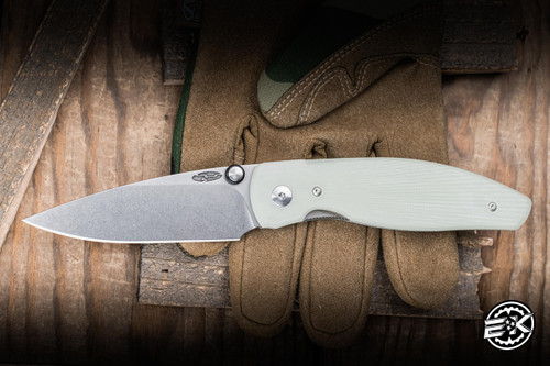 Three Rivers Manufacturing ATOM Folding Knife Jade G10 3.5" MagnaCut