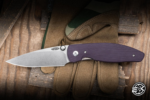 Three Rivers Manufacturing ATOM Folding Knife Popsicle Purple G10 3.5" MagnaCut