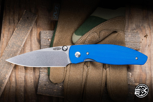 Three Rivers Manufacturing ATOM Folding Knife Royal Blue G10 3.5" MagnaCut