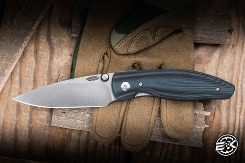 Three Rivers Manufacturing ATOM Folding Knife Forest Green/Black G10 3.5" MagnaCut