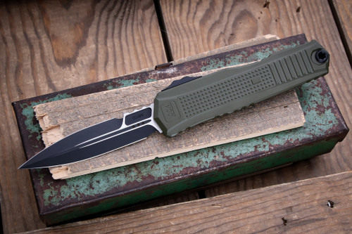 Microtech Glock G19K OTF Automatic Knife OD Green Aluminum 3.5" M390 Bayonet Black 81-1T