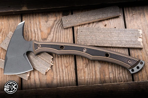 RMJ Tactical Storm Crow Tomahawk Hyena Brown G10 14" 80CRV2 Tungsten