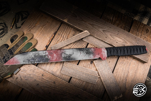 Blackside Customs Kyoto Drifter Short Sword Bastinelli Hand-Wrapped 14" PSB27 Wharncliffe Crimson Myst