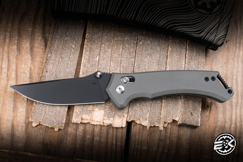 Toor Knives Draper Crossbar Lock Folding Knife Grey G10 3.5" MagnaCut Black
