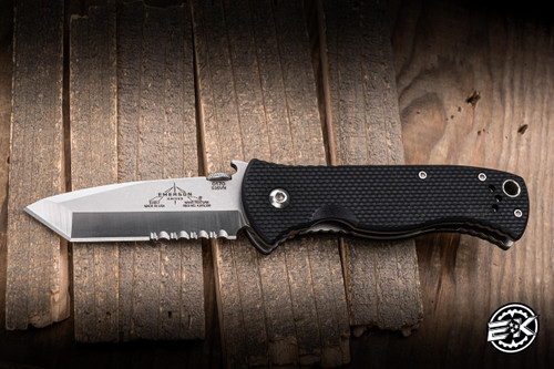 Preowned-Emerson Knives XHD-7-SFS Folding Knife G10 3.3" S35VN Tanto Satin Serrated