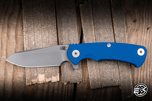 Hinderer Knives Project X Flipper Knife Blue G10/Battle Blue 3.65" MagnaCut Sheepsfoot