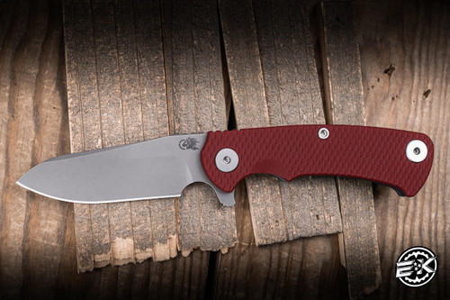 Hinderer Knives Project X Flipper Knife Red G10/Battle Blue 3.65" MagnaCut Sheepsfoot