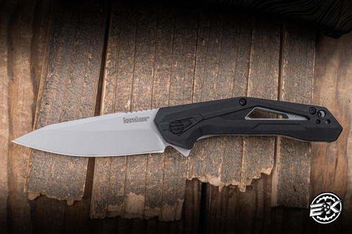 Kershaw AirLock Assisted Flipper Knife Black GFN 3" 4Cr14 Drop Point Bead Blast 1385