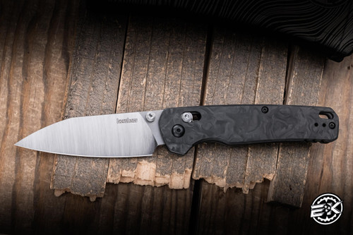 Kershaw Bel-Air XL Manual Folding Knife Knife Black Carbon Fiber 3.4" MagnaCut Reverse Tanto Satin/Stonewash 6110CF