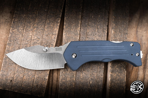 Medford 1881 Knife Works Lombard Knife Blue Denim G10 2.45" S45VN Drop Point Tumbled