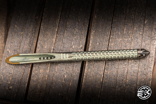 Microtech Marfione Select Tac-P Mini Chisel Tip Kubotan Self Defense Tool 6" Titanium Antique Gold 112M-MS5