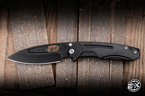 Preowned-Medford Infraction Folding Knife Black Titanium 3.6" Drop Point DLC
