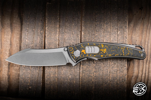 Hawk Knives Talon Automatic Folding Knife Titanium/Neon Orange CC Overlay 3.5" M390 