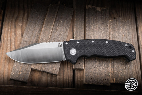 Demko Knives AD20 XXX Folding Knife Black Carbon Fiber 4" 3V Clip Point Two Tone