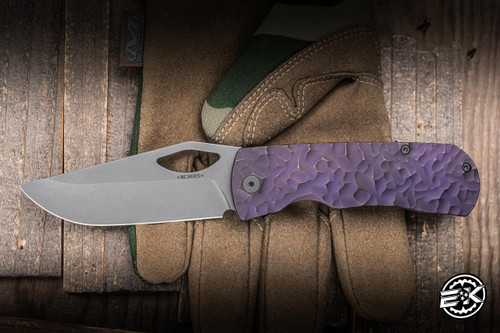 McNees Knives Little Dixon Folding Knife Violet Rock Titanium 3.25" MagnaCut Stonewash