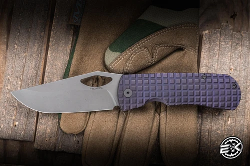 McNees Knives Little Dixon Folding Knife Violet Frag Titanium 3.25" MagnaCut Stonewash