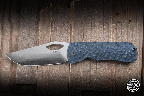 McNees Knives Dixon Folding Knife Blue/Bronze Diamond Titanium 3.75" MagnaCut Satin Stonewash