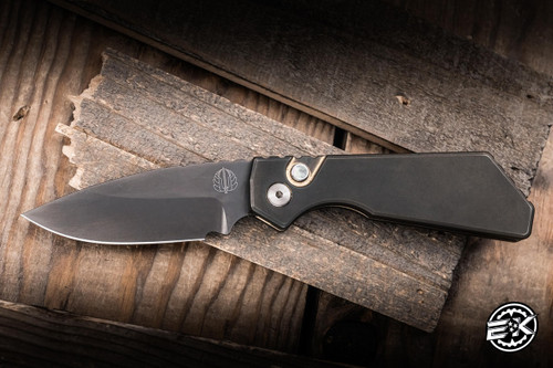 Preowned-ProTech Strider PT+ Automatic Folding Knife Bronze 3.05" MagnaCut Smoky Grey DLC
