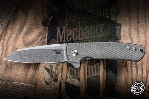 Defiant 7 Servo Folding Knife Diamond Textured Titanium 3.5" MagnaCut Stonewash