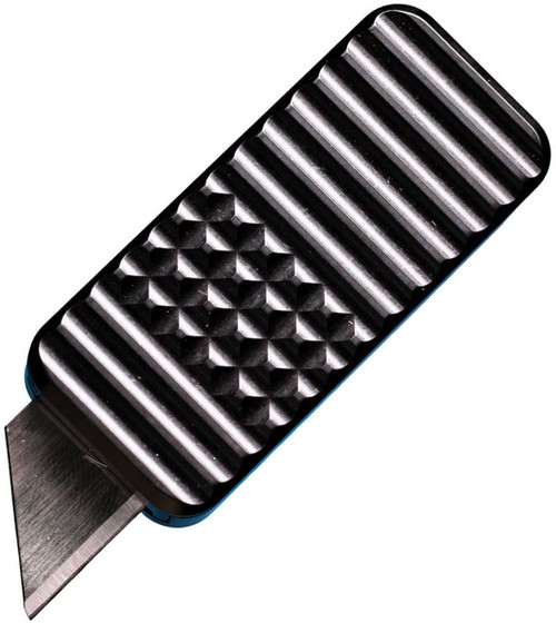 Rivery MFG Zero V2 OTF Utility Knife Gemstone Black Aluminum .78" Razor