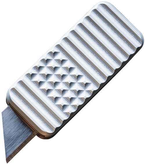 Rivery MFG Zero V2 OTF Utility Knife Gemstone Gray Aluminum .78" Razor