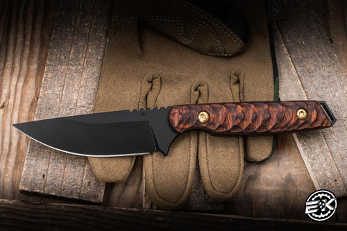 Toor Knives Field 3.0 Fixed Blade Knife Walnut 3.6" 3V Drop Point Black