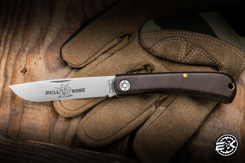 Preowned-Great Eastern Cutlery #715121 Bull Nose Farm & Field Tool Linen Micarta 3.1" 1095 Drop Point