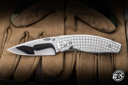 Three Rivers Manufacturing Neutron 2 Folding Knife Frag Titanium 3" 154 Drop Point Mirror Polish