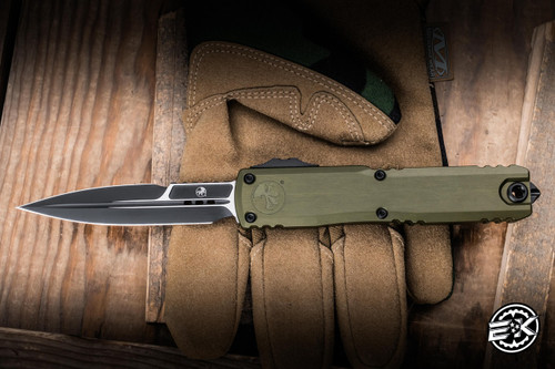 Microtech Ultratech Gen III ZBP OTF Auto Knife OD Green Aluminum 3.5" M390 Bayonet Black 1120-1OD