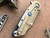 Marfione Custom Warhound Folder Stonewash Titanium Blue Accents  Stonewash M390