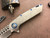 Marfione Custom Warhound Folder Stonewash Titanium Blue Accents  Stonewash M390