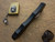 Burn Knives Custom Vengeance D/A OTF Black MokuTi Button Damascus DE Hollow Grind