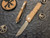 Microtech UTX-85 Tan OTF Tanto Bead Blast Serrated M390 233-8TA