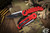 Microtech LUDT Red Automatic Folding Knife 3.4\" Black Drop Point 135-1RD